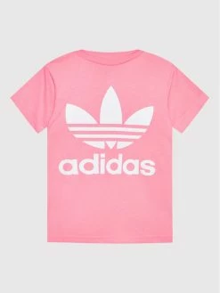 Καλύτερη πώληση 😀 Adidas T-shirts T-Shirt Trefoil HK0259 Ροζ Regular Fit 🔔