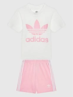 Το φθηνότερο 🔥 Adidas T-shirts Σετ T-shirt και αθλητικό σορτς Tee Set HE4658 Λευκό Regular Fit ⌛