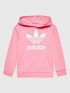 Εκπτωση ✔️ Adidas Μπλούζες Χωρίς Φερμουάρ Μπλούζα Trefoil HK0271 Ροζ Regular Fit 👍
