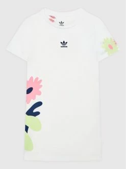 Εξοδος 🔥 Adidas Φορέματα Φόρεμα καθημερινό Flower Print HF2127 Λευκό Regular Fit 🔥