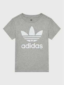 Αγορά 😀 Adidas T-shirts T-Shirt Trefoil IB9931 Γκρι Regular Fit ❤️