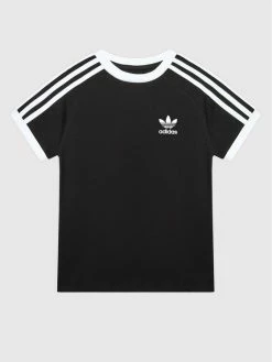 Νέος 🤩 Adidas T-shirts T-Shirt Adicolor 3-Stripes HK0264 Μαύρο Relaxed Fit 🔥