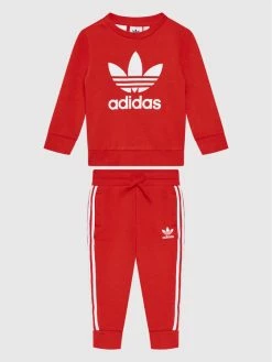 Φτηνός 👏 Adidas Σετ Φόρμα Crew HK7497 Κόκκινο Regular Fit ✨