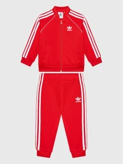 Εκπτωση 🌟 Adidas Σετ Φόρμα Adicolor SST Track HE4747 Κόκκινο Regular Fit 🎁