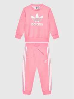 Καλύτερη πώληση 🔥 Adidas Σετ Φόρμα Crew HK7496 Ροζ Regular Fit 🥰