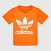 Αγορά 👏 Adidas T-shirts T-Shirt Trefoil HK7514 Πορτοκαλί Regular Fit ⭐