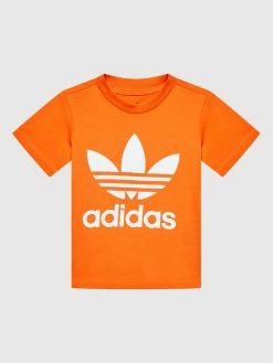 Αγορά 👏 Adidas T-shirts T-Shirt Trefoil HK7514 Πορτοκαλί Regular Fit ⭐