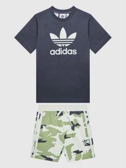 Καλύτερη πώληση 🎁 Adidas T-shirts Σετ T-shirt και αθλητικό σορτς Camo HC4581 Σκούρο μπλε Regular Fit 😉