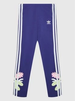 Αγορά 🔔 Adidas Κολάν Flower Print HF7469 Σκούρο μπλε Slim Fit ⌛