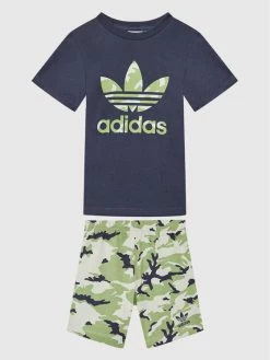 Συμφωνίες 🧨 Adidas T-shirts Σετ T-Shirt και σορτς Camo HE6928 Σκούρο μπλε Regular Fit 😍