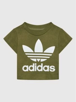 Καλύτερη πώληση ⌛ Adidas T-shirts T-Shirt Trefoil HE2191 Πράσινο Regular Fit 🤩