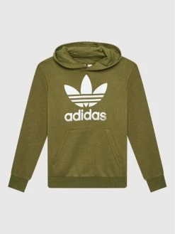 Η καλύτερη συμφωνία 🤩 Adidas Μπλούζες Φόρμας Μπλούζα Trefoil HD2006 Πράσινο Regular Fit ❤️