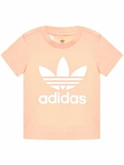 Εκπτωση 🥰 Adidas T-shirts T-Shirt Trefoil GN8176 Ροζ Standart Fit 🎁
