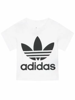 Προϋπολογισμός 🔔 Adidas T-shirts T-Shirt Trefoil DV2828 Λευκό Regular Fit ⌛