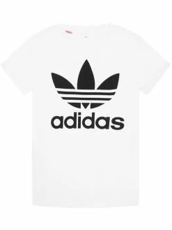 Εξοδος 🧨 Adidas T-shirts T-Shirt Trefoil DV2904 Λευκό Regular Fit 🎁