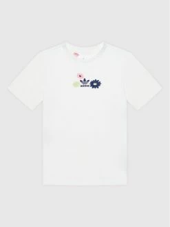 Φτηνός ⌛ Adidas T-shirts T-Shirt Flower Print HF7467 Λευκό Regular Fit 🔥