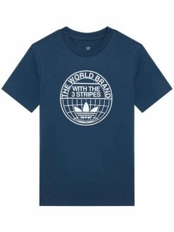 Καλύτερη πώληση 😉 Adidas T-shirts T-Shirt Graphic Print GN4127 Σκούρο μπλε Loose Fit 👏