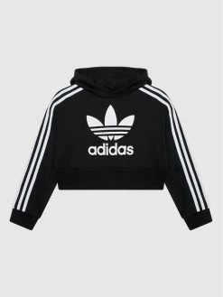 Πολύ καλή προσφορά 🌟 Adidas Μπλούζες Φόρμας Μπλούζα Adicolor Cropped H32337 Μαύρο Loose Fit 🎉