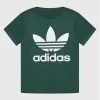 Φτηνός ✔️ Adidas T-shirts T-Shirt Adicolor Trefoil Tee HK2908 Πράσινο Regular Fit ✨